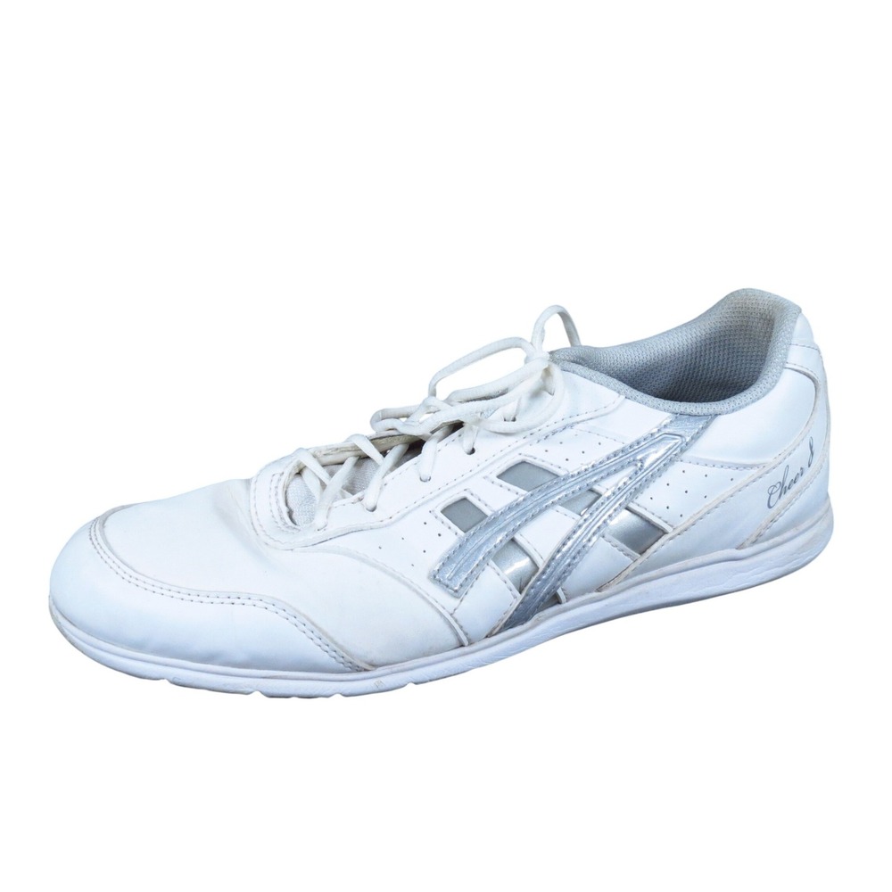 ASICS Cheer 8 Women Cheerleading Shoe Size 9 Performance Stunt White Silver